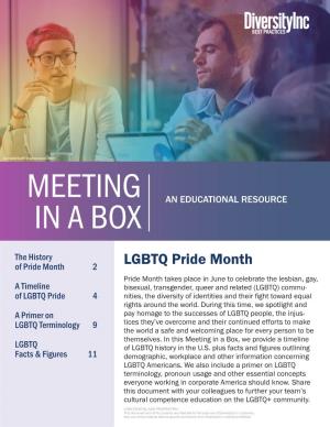 Meeting in a Box, We Provide a Timeline LGBTQ of LGBTQ History in the U.S