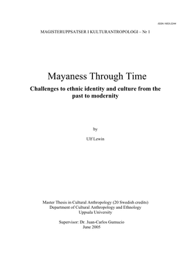 Mayaness Through Time