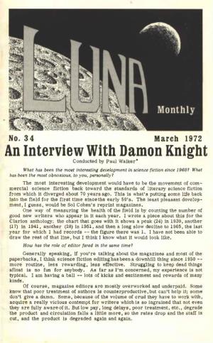 An Interview with Damon Knight