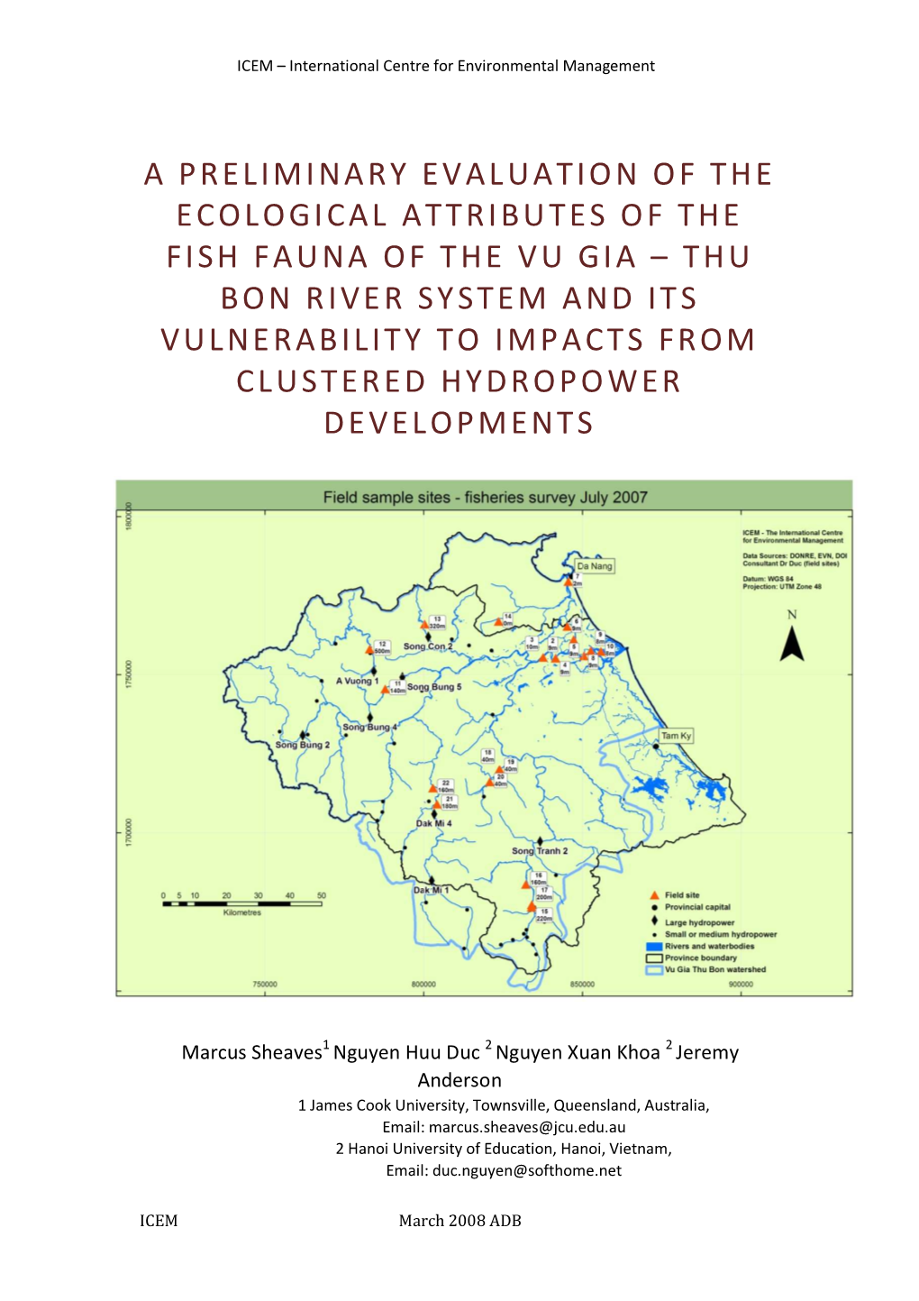 Vu Gia Thu Bon Fish Fauna Report Final