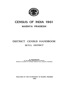 District Census Handbook, Betul