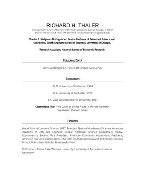 Richard H. Thaler
