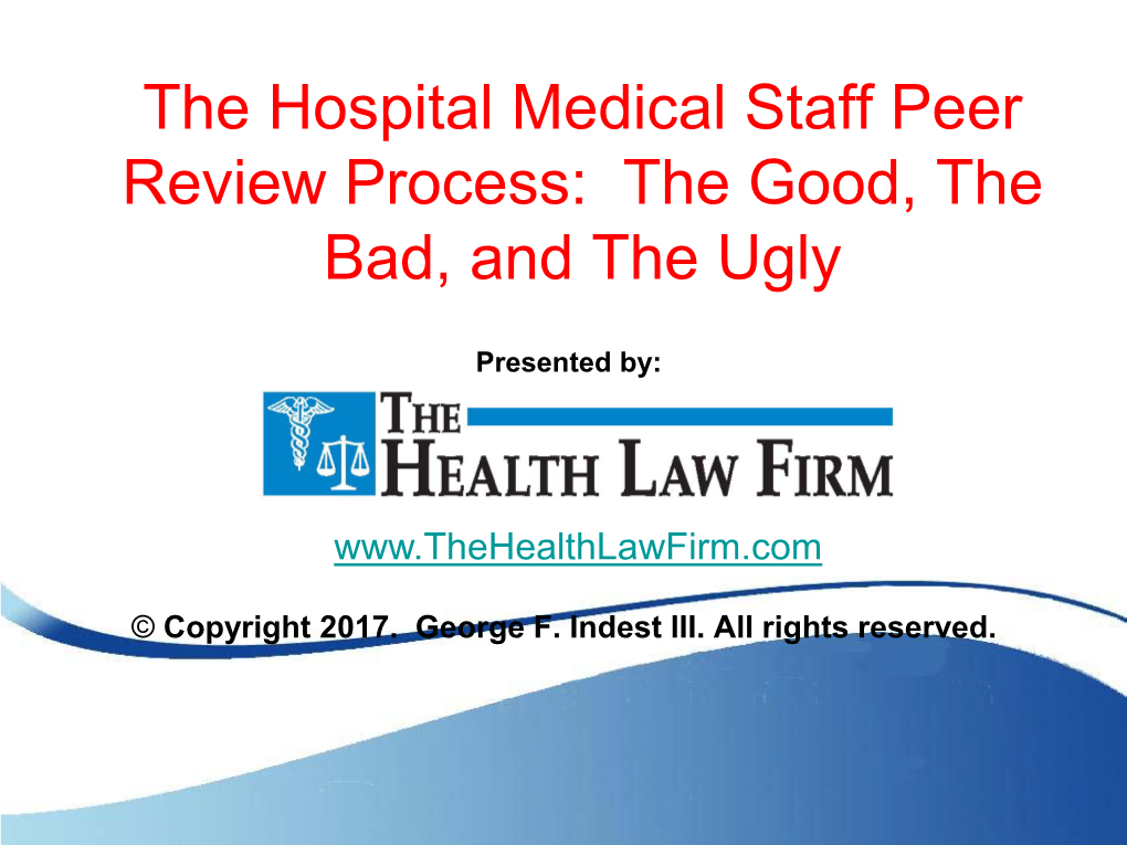 The Peer Review Process-The Good Bad and Ugly