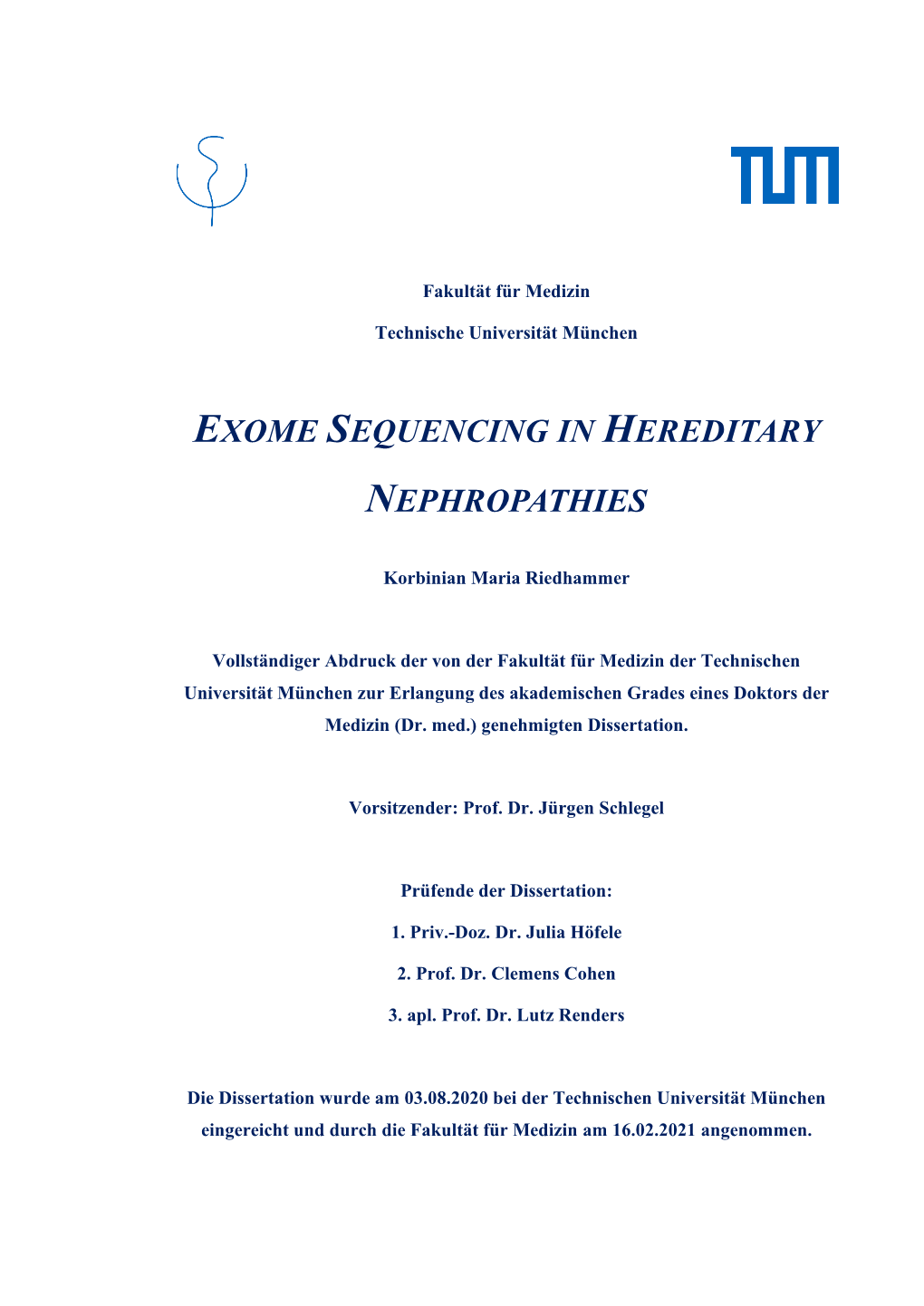 Exome Sequencing in Hereditary