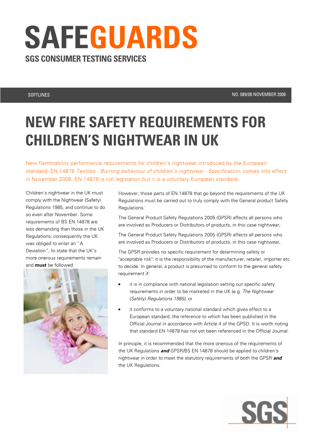 Safeguards 08908 NEW FIRE SAFETY REQUIREMENTS FOR