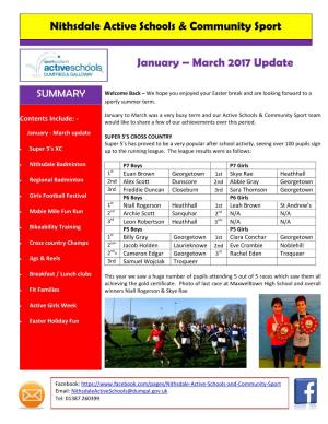 Nithsdale Active Schools & Community Sport January – March