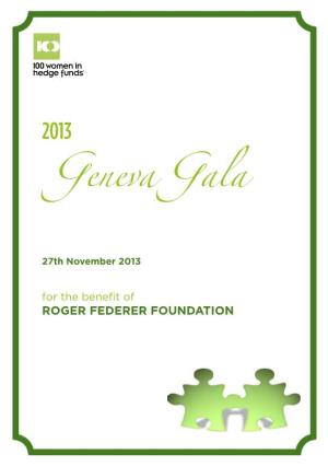 100 Women in Hedge Funds 2013 Geneva Gala Programme