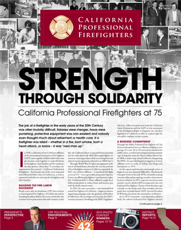 THROUGH SOLIDARITY California Professional Firefighters at 75