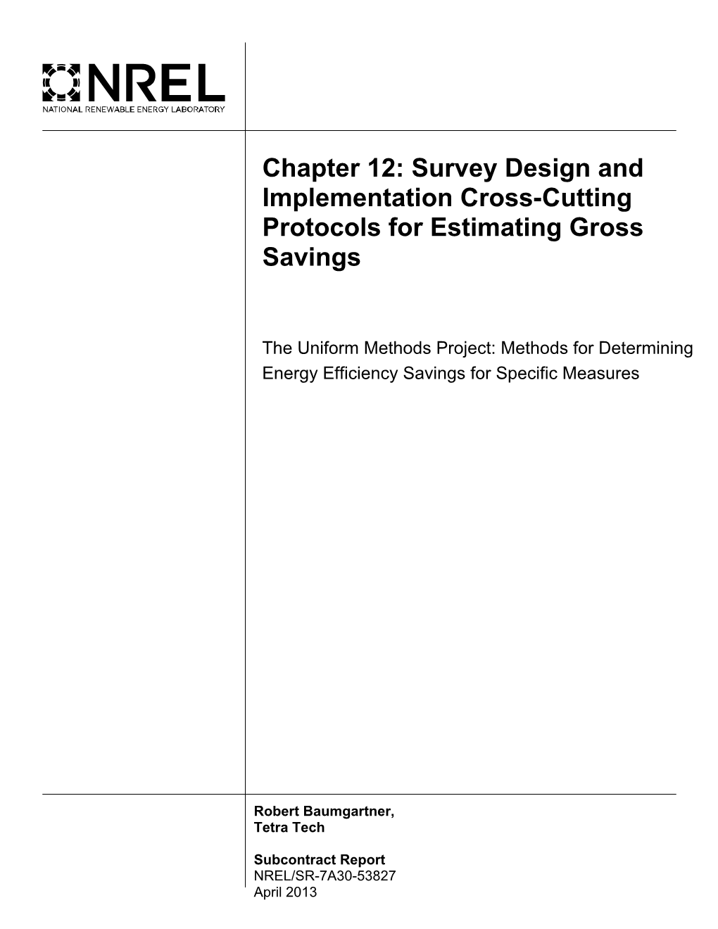 Chapter 12, Survey Design and Implementation Cross-Cutting