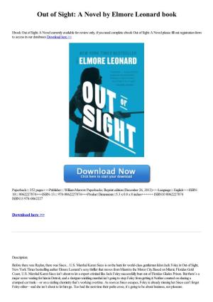 Out of Sight: a Novel by Elmore Leonard [Book]