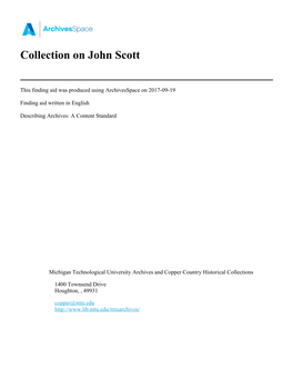 MTU-223 — Collection on John Scott