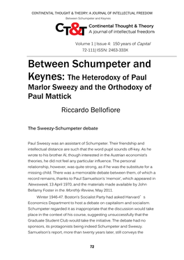Between Schumpeter and Keynes