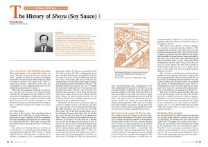 The History of Shoyu (Soy Sauce) 1