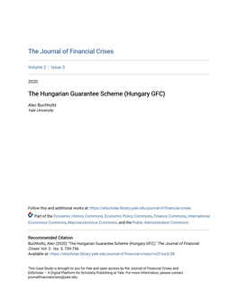 The Hungarian Guarantee Scheme (Hungary GFC)