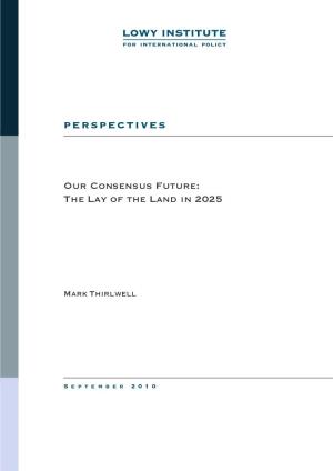 Our Consensus Future: the Lay of the Land in 2025