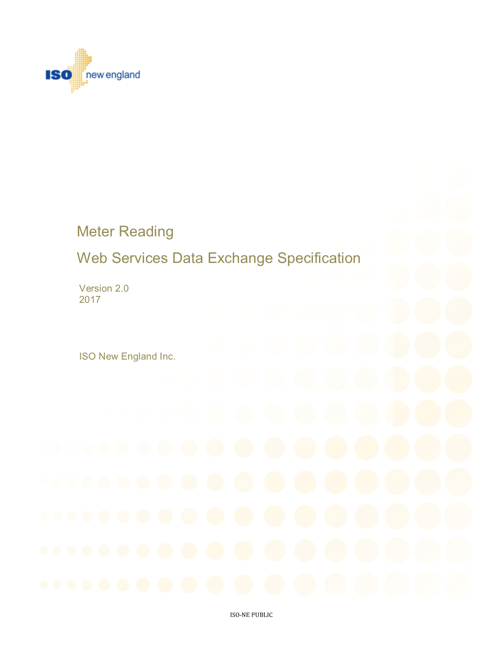 Meter Reading Web Services Data Exchange Specification