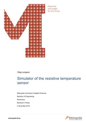 Simulator of the Resistive Temperature Sensor