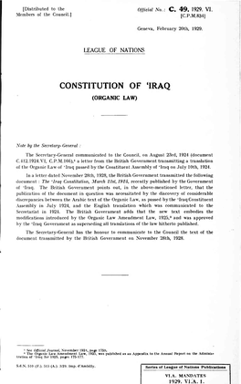 Constitution of 'Iraq