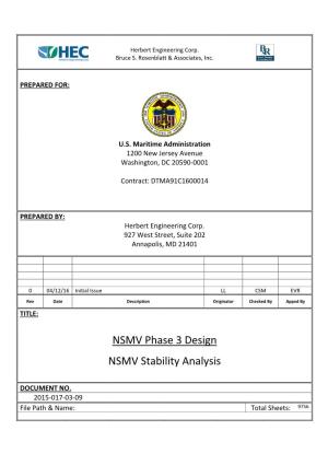 NSMV Phase 3 Design NSMV Stability Analysis