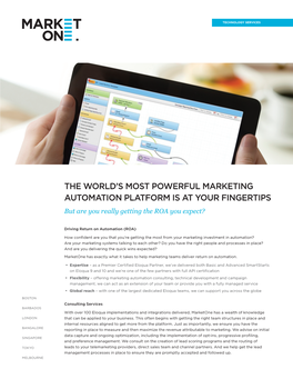 THE World's Most Powerful Marketing Automation