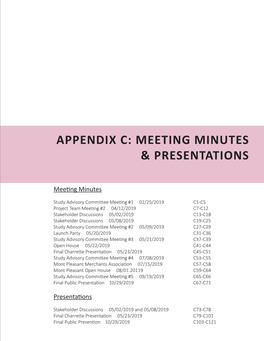 Appendix C: Meeting Minutes & Presentations
