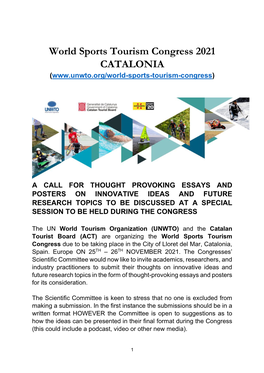 World Sports Tourism Congress 2021 CATALONIA (