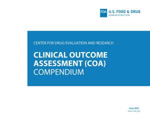 Clinical Outcome Assessment (Coa) Compendium