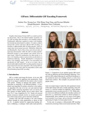 Differentiable GIF Encoding Framework