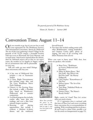 Convention Time: August 11–14