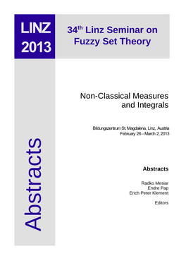 Linz 2013 — Non-Classical Measures and Integrals