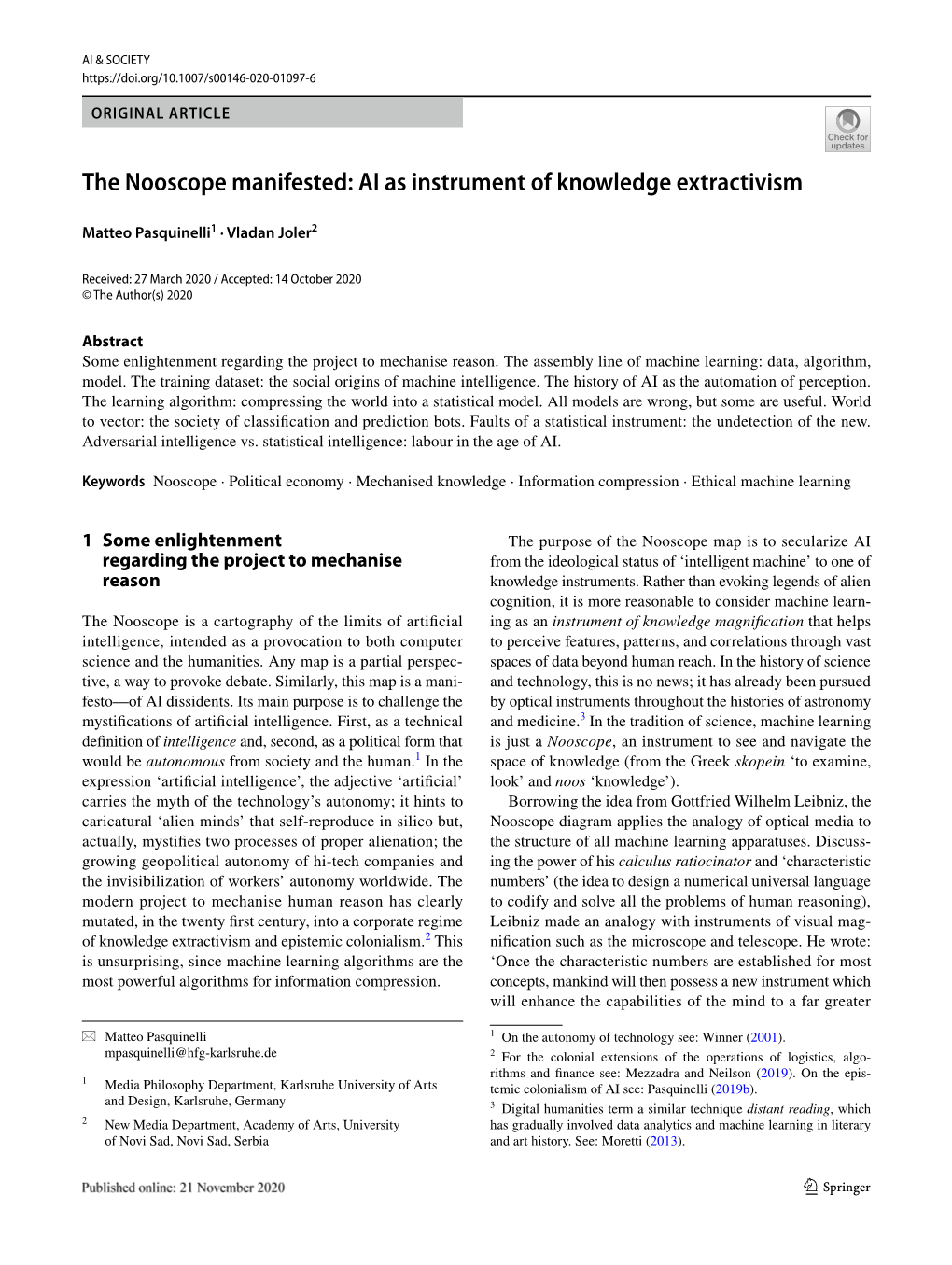 The Nooscope Manifested: AI As Instrument of Knowledge Extractivism