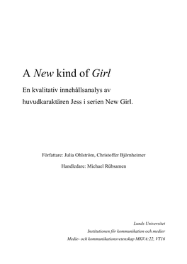 A New Kind of Girl