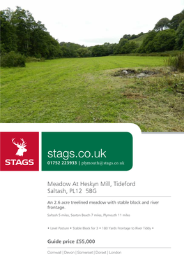 Stags.Co.Uk 01752 223933 | Plymouth@Stags.Co.Uk