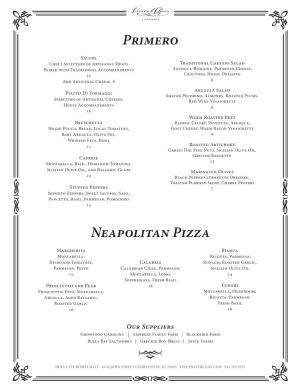 Primero Neapolitan Pizza