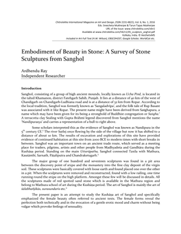 A Survey of Stone Sculptures from Sanghol
