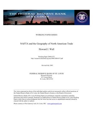 NAFTA and the Geography of North American Trade