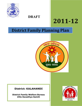 Kalahandi Family Planning Plan 2011 12
