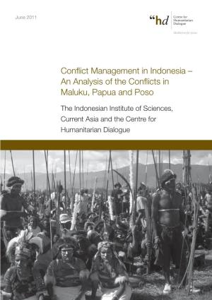 Conflict Management in Indonesia
