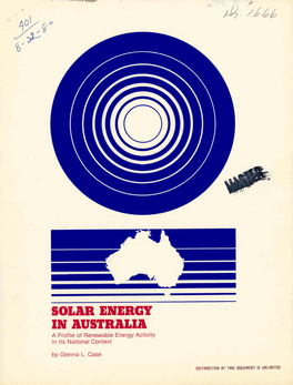 SOLAR ENERGYF; I-- in AUSTRALIA In