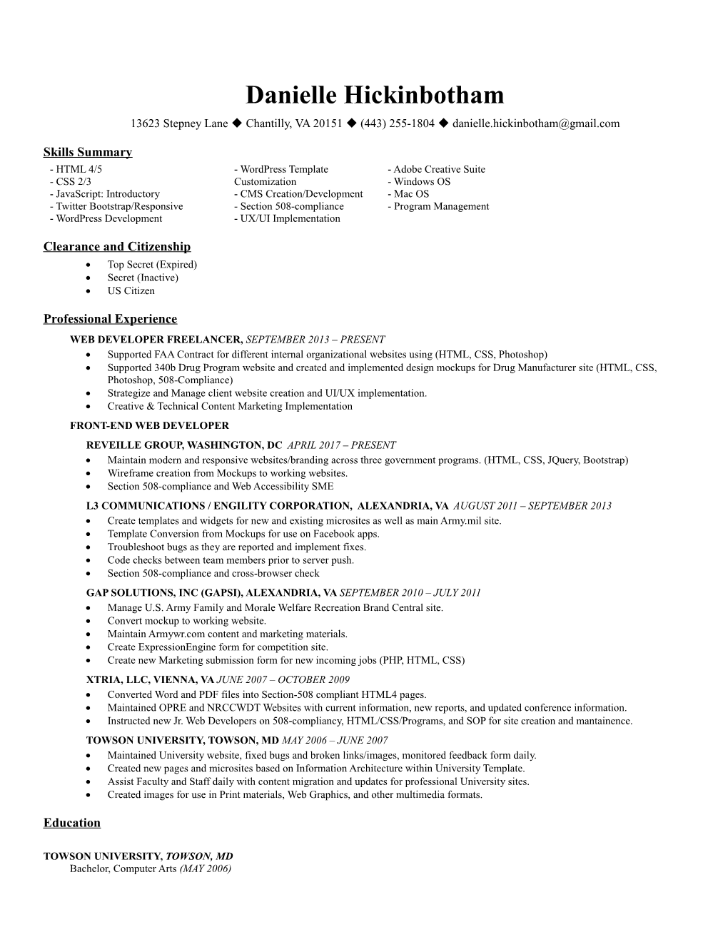 Functional Resume Sample s1