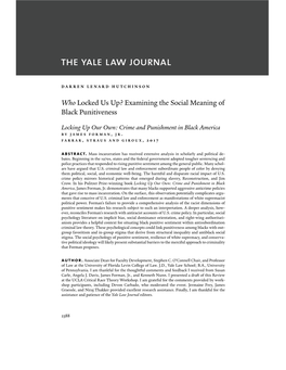 Who Locked Us Up? Examining the Social Meaning of Black Punitiveness