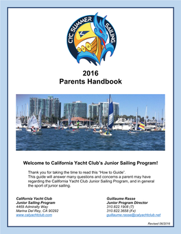 2016 Parents Handbook