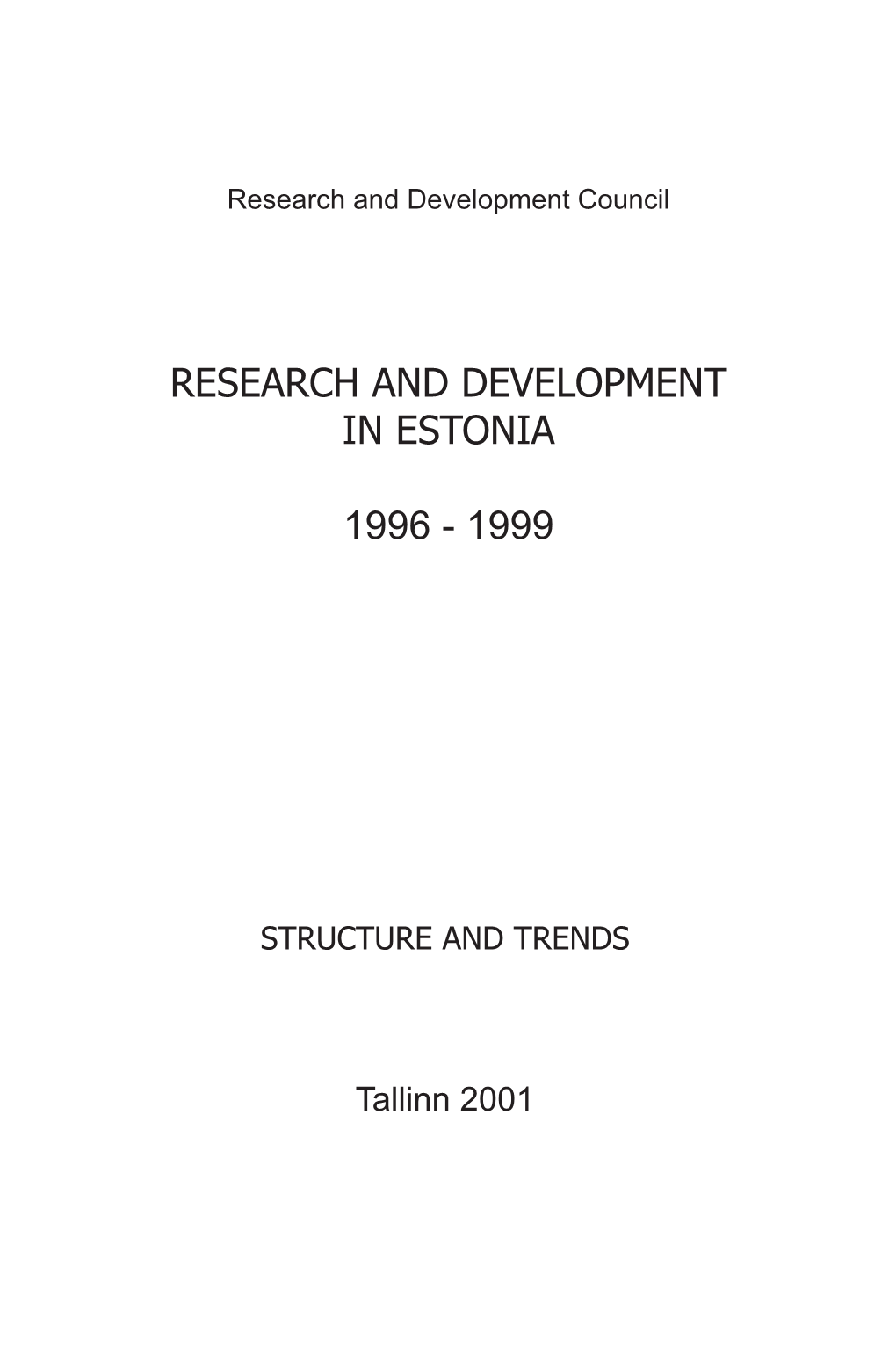 R&D in Estonia 1996-1999 Fin Printreal.Indd