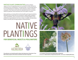 Native Plantings for Beneficial Insects and Pollinators