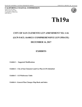City of San Clemente Lcp Amendment No. 1-16 (Lcp-5