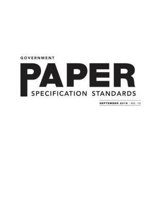 Government Paper Specification Standards | September 2019 | No.13