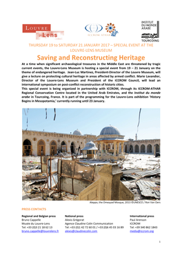 Saving and Reconstructing Heritage