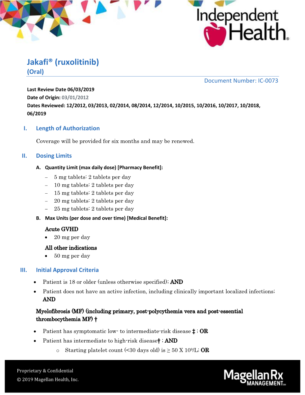 Jakafi® (Ruxolitinib)