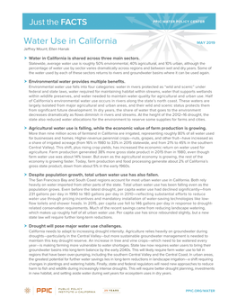 Water Use in California MAY 2019 Jeffrey Mount, Ellen Hanak