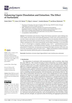 Enhancing Lignin Dissolution and Extraction: the Effect of Surfactants